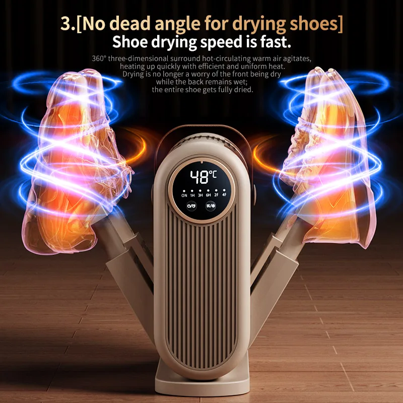 Electric Foldable Shoe Dryer with Timing Control Portable Household Shoe Warmer for Boots Socks Boot Dryer Heater