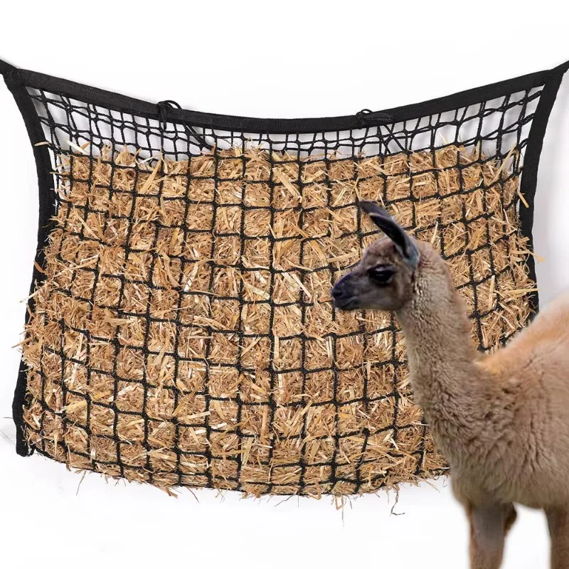 

Оптовая продажа: Мешок для медленного кормления сеном для лошадей и коз, подвесная сетка для хранения и подачи сена, доступна услуга индивидуальной нарезки