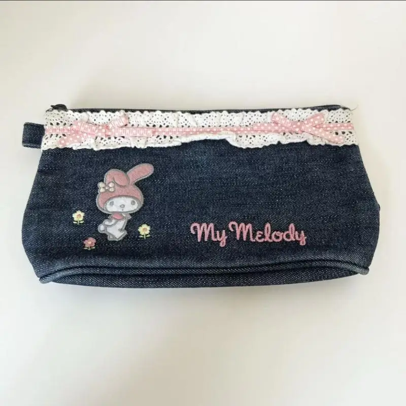 

Sanrioed Anime Cartoon My Melody Pencil Case Cosmetic Bag Ins Girly Heart Kawaii Portable Embroidery Storage Bag Gifts