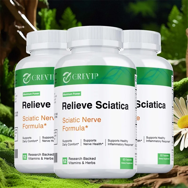 

Sciatic Nerve Health Support - Relieve Joint Pain, Hip, Leg and Lower Back Discomfort, and Improves Nervous System Health