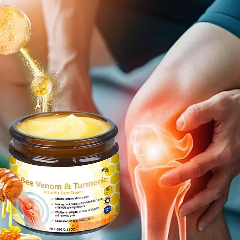 60ml Joint Relief Cream Natural Turmeric Bee Cream External Body Care Cream For Neck Back Body Joint Massage Care