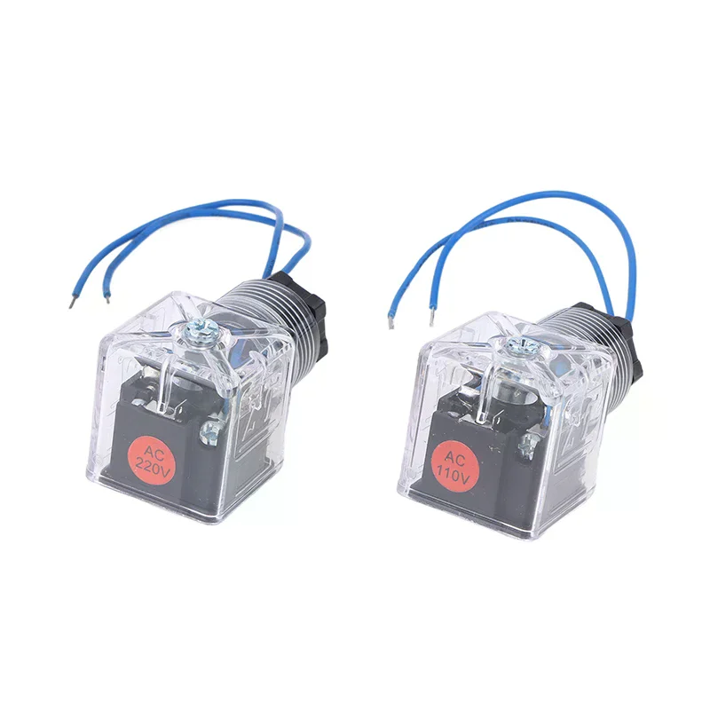 1Set Solenoid Coil Plug Hydraulic Valve Transparent Voltage Universal Accessories DC24 Solenoid Valve Solenoid Valve