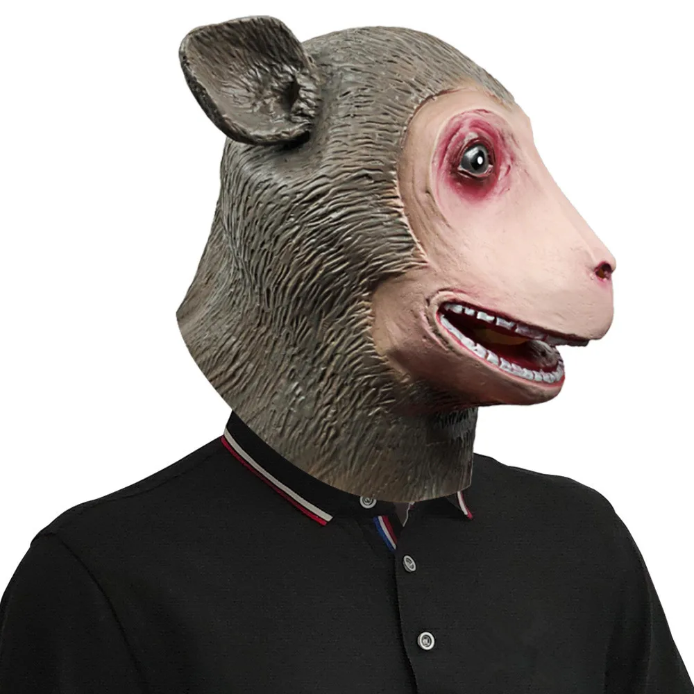 Großmaulige Affenmaske Halloween-Kostüm Rattus-Ratten-Cosplay-Partymaske – Detail 3