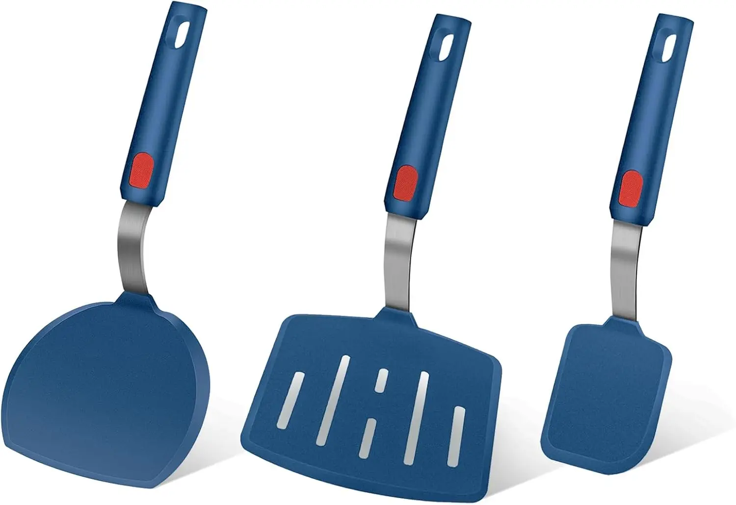 

Silicone Spatula Turner Set of 3, Heat Resistant 600°F Silicone Spatulas for Nonstick Cookware, BPA Free Kitchen Utensils