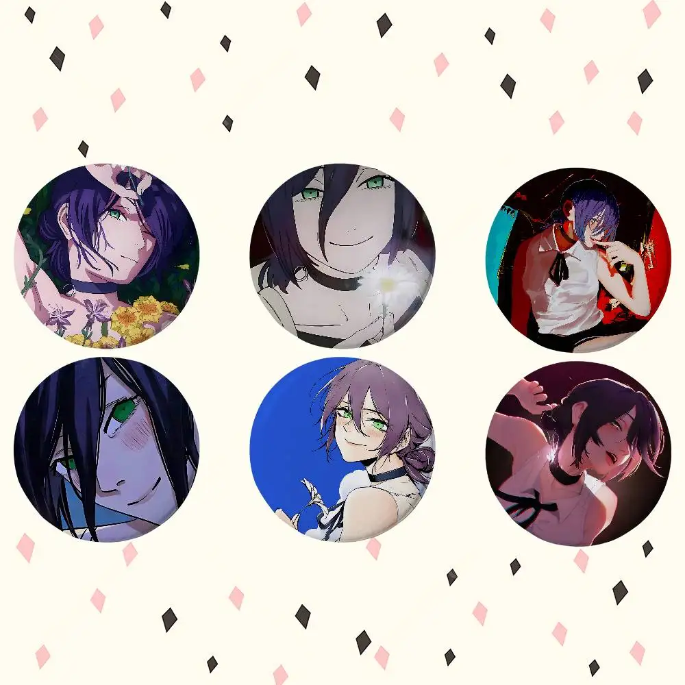Cartoon Anime Reze Anime Runde Laser-Brosche Cartoon-Anstecknadel Kleidung Rucksack Accessoires Revers-Abzeichen