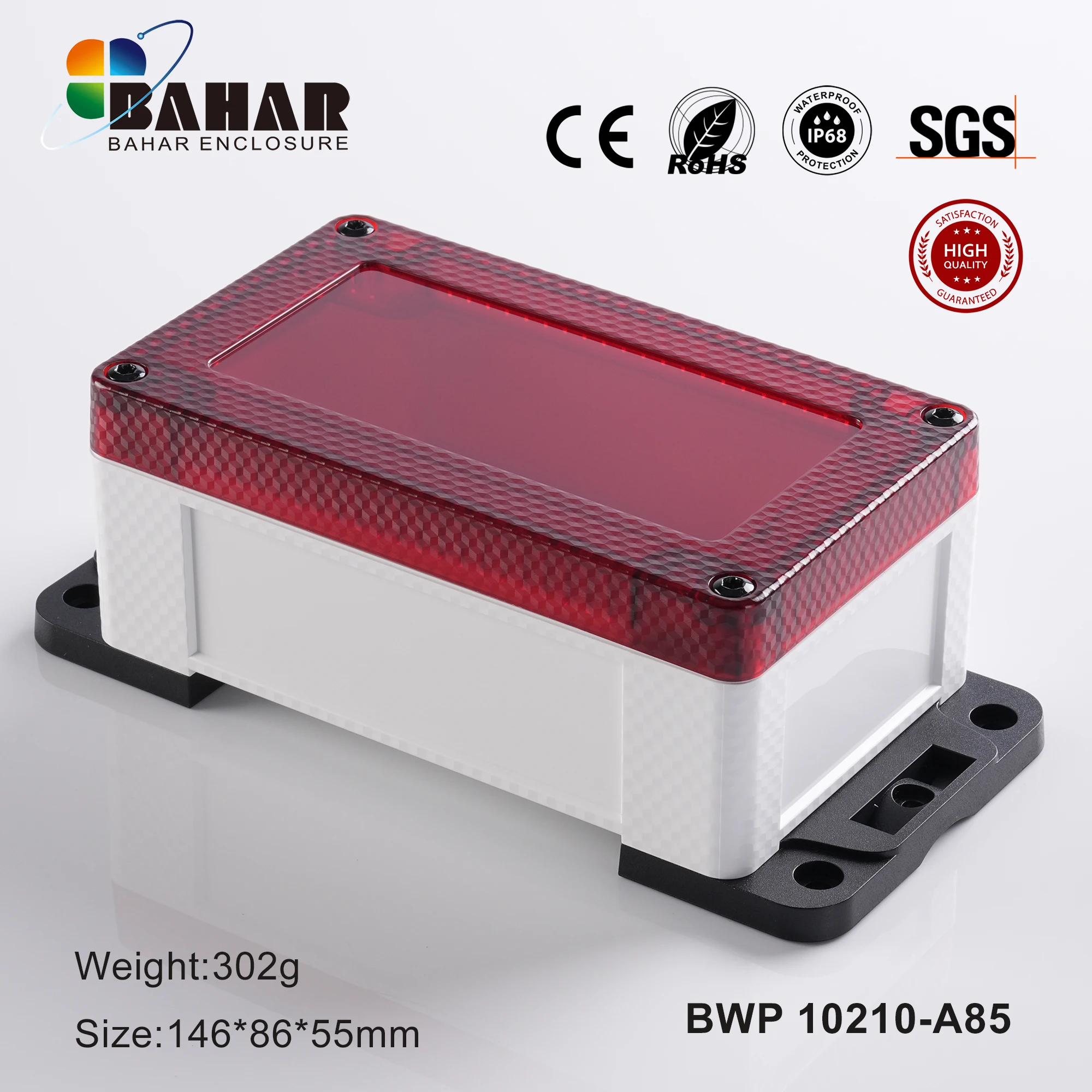 

IP68 Bahar Brand Waterproof Enclosure ABS Plastic Housing Wire Junction Box Instrument Case BWP 10210