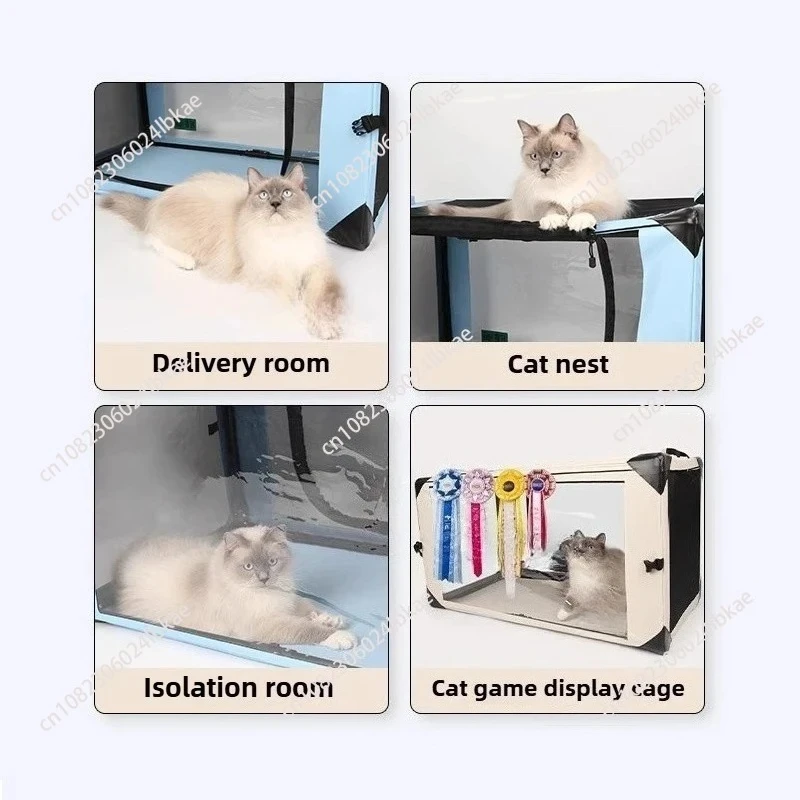 3.0 Cat litter Cat race cage 4D display Delivery room Transparent folding pet cage Isolation cage Cat