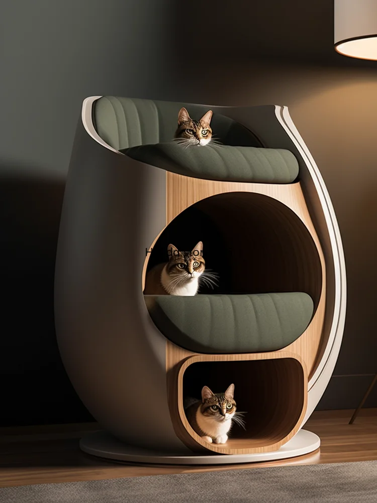 Cat's nest keeps warm in winter, universal in all seasons, semi-closed coffee table, shared meow house