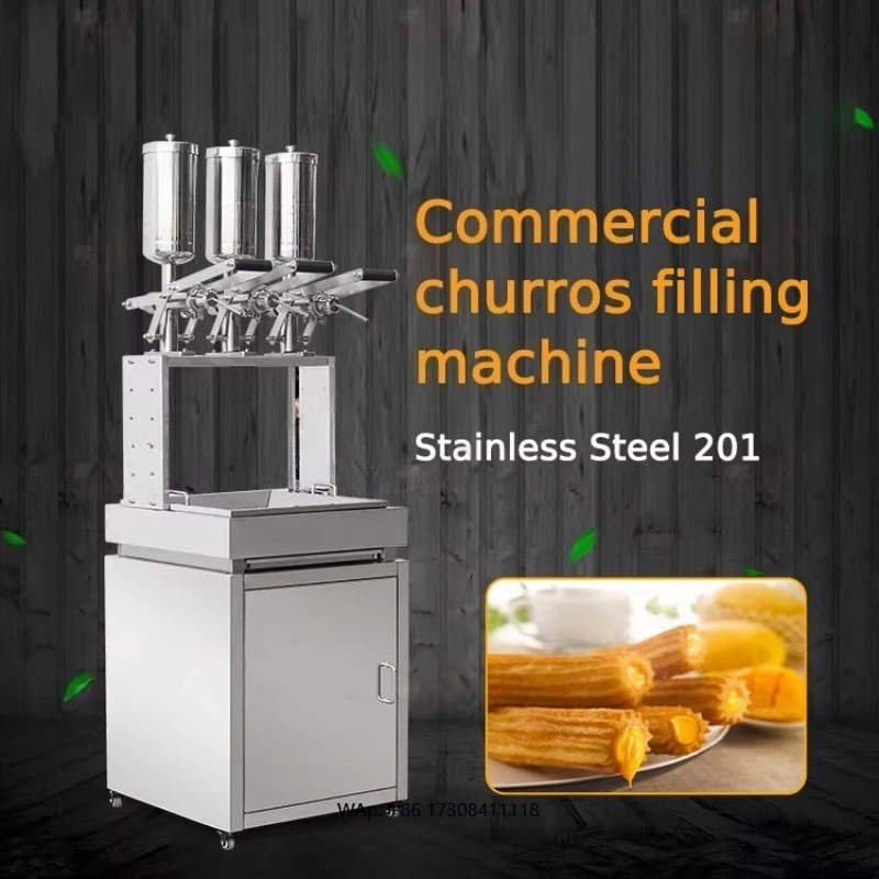 Premium Fritters Jam Filling Machine Filling Chocolate Cream Donuts Cake Burger Machine for 3 Different Jams