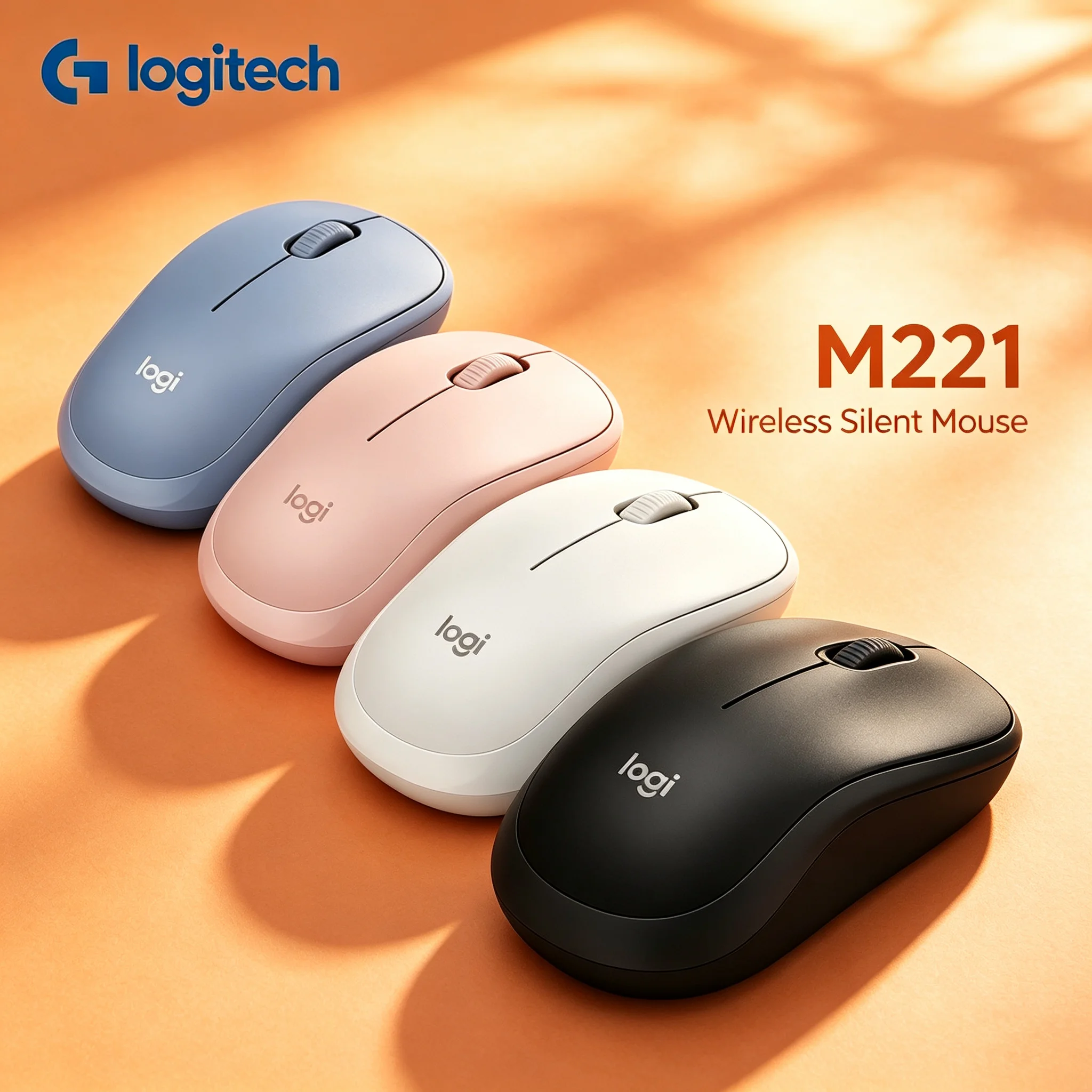 Logitech M221 Original Wireless Silent Mouse Practical Long Battery Life Mice For Windows Mac OS PC