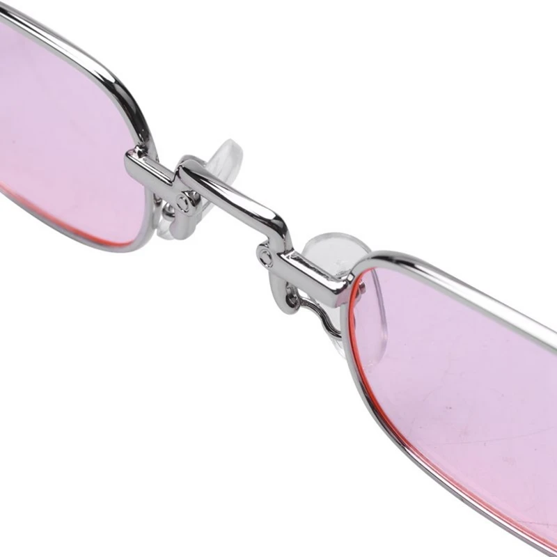 Round Sunglasses Brand Design Women Men Sunglasses Black & Black Gray & Clear Square Sunglasses Female Pink & Silver