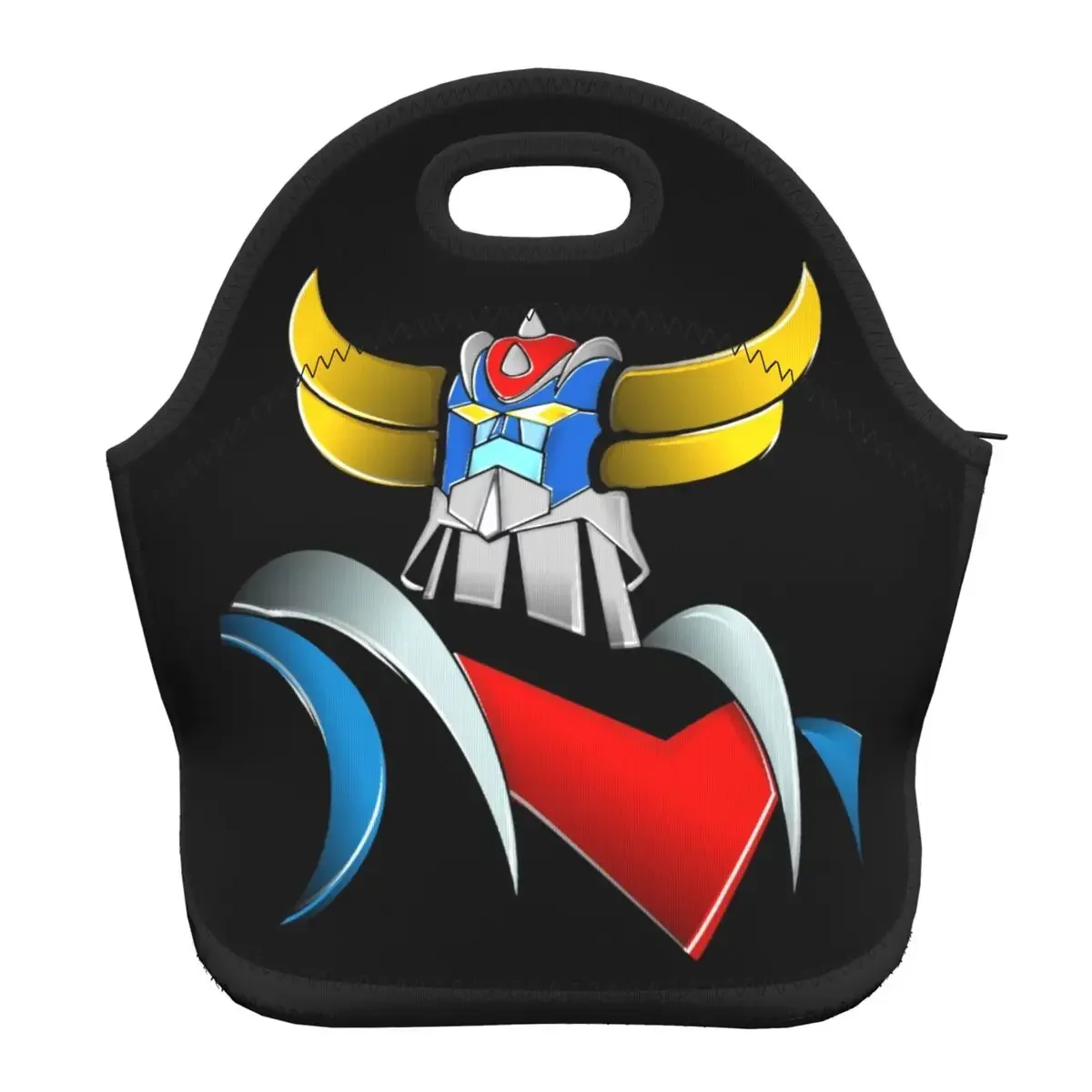 Goldorak Grendizer-Boîte à Lunch Portable en Néoprène, Glacière Thermique Isolée, Robot OVNI Goldrake, Sac à Déjeuner pour Enfants d'Écoliers