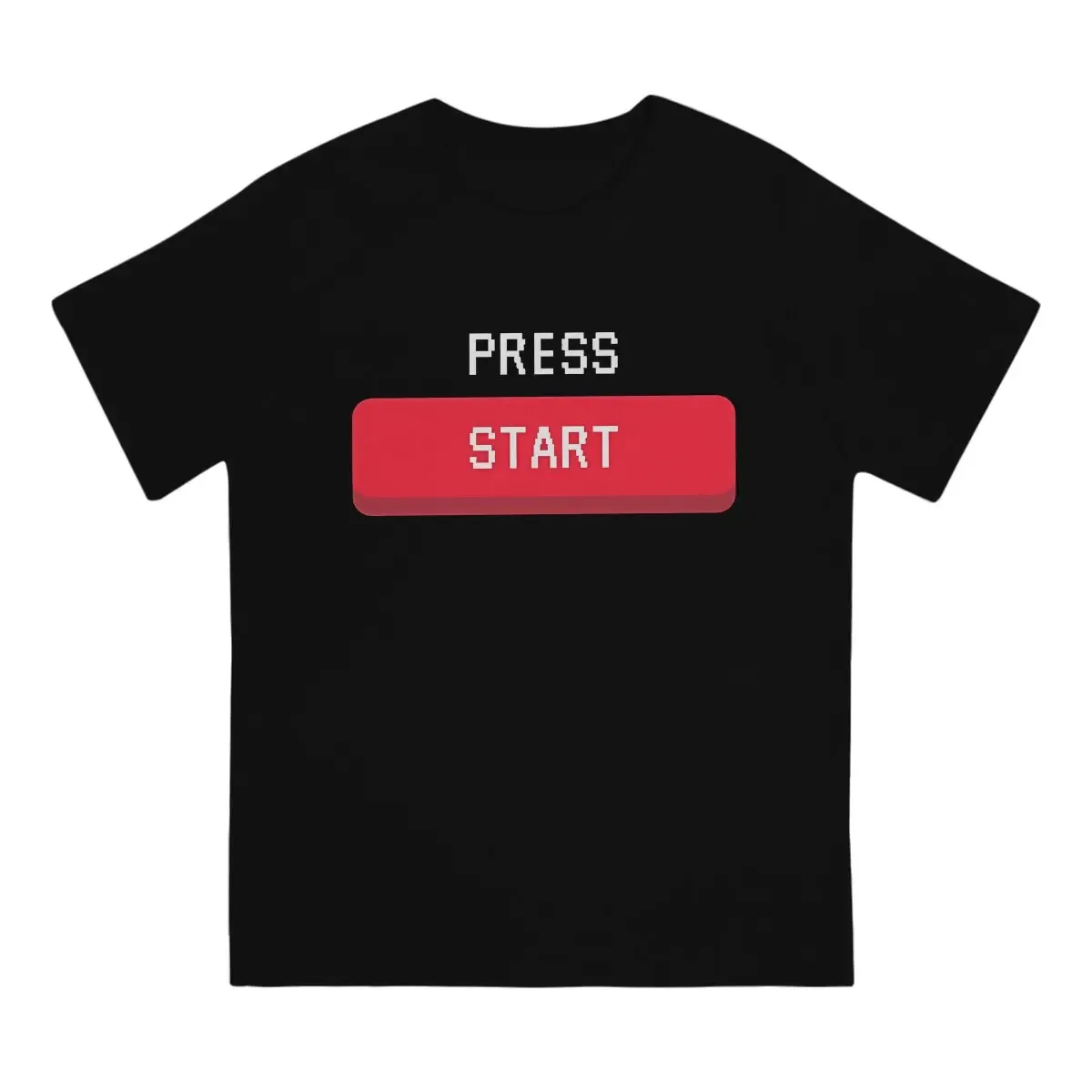 Space Invaders Shooting Video Game Let's play! Press Start Tshirt Homme Men's Clothing Blusas T Shirt For Men