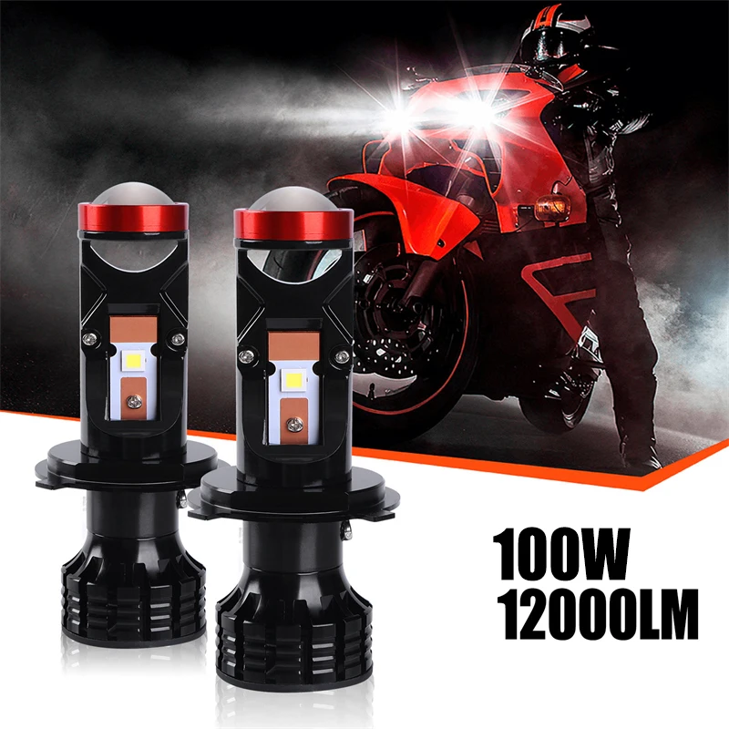 

LED Headlight H7 H4 Mini Lens Projector 100W 12000LM 9005 HB3 Bi-LED Auto Motorcycles Projector HeadLamp LHD Led Kit Hi/Lo Beam