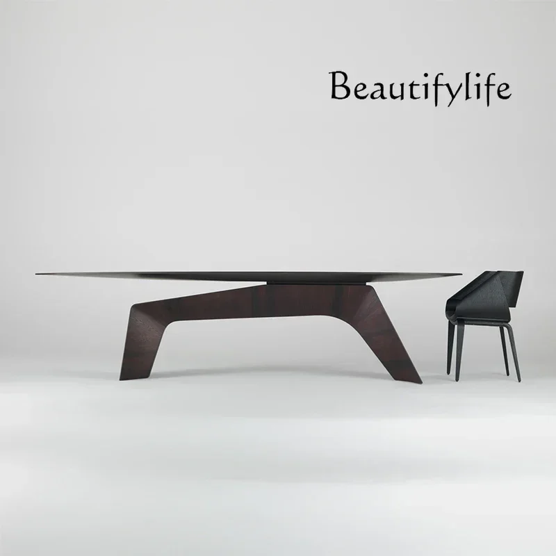 

M Итальянский минималистичный письменный стол Современный минималистский скандинавский стол из массива дерева