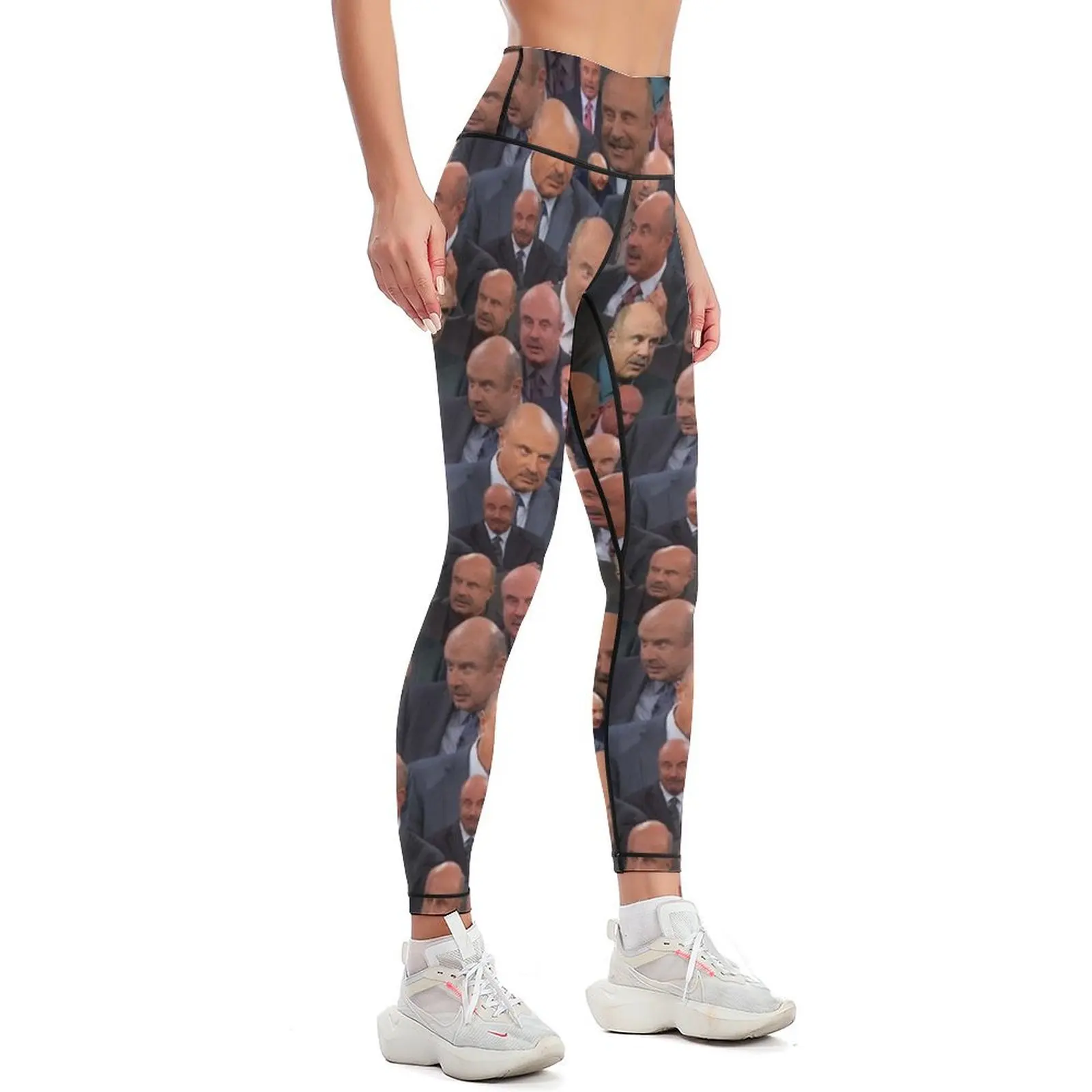 Dr. Phil Pattern Leggings Golf wear gym clothing Sports pants woman legging pants raises butt Womens Leggings