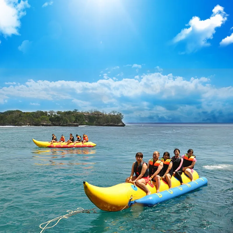 For Towable Inflatable Banana Boat Flying Fish Tube Speedboat Towing Water Sport Floating Toy For Sea Beach Water Park