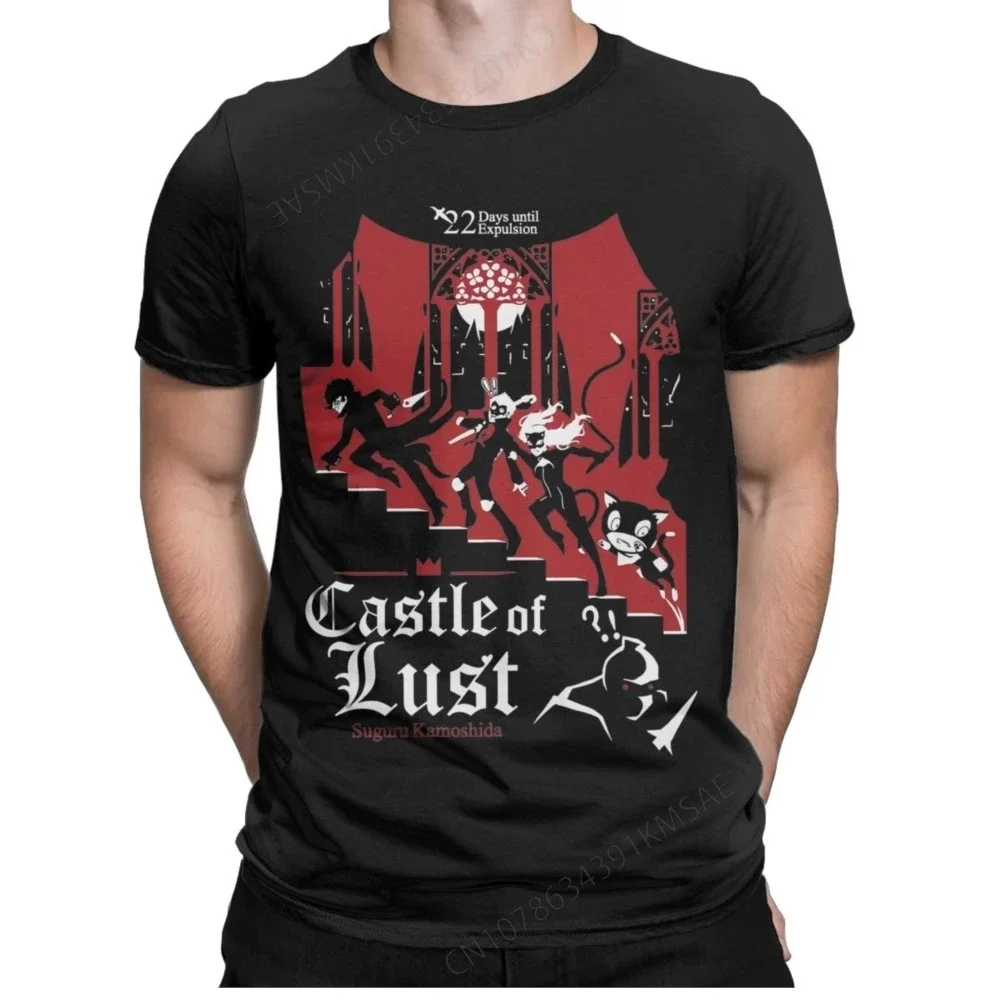 Men's T-Shirts Castle Of Lust Persona Vintage  Cotton Tee Shirt Short Sleeve T Shirts Round Neck Clothing Original