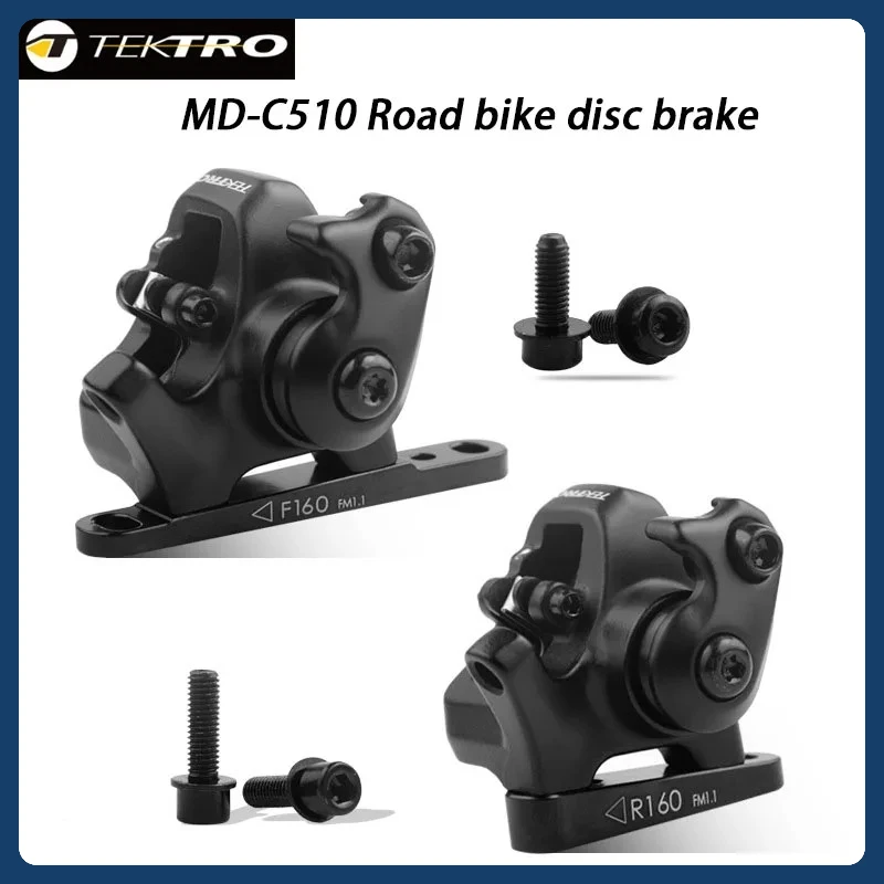 

TEKTRO MD-C510 Road Bike Accessories Front Rear Disc Flat Mount Brake Black Bike Mechanical Caliper Disc Brakes Cycling Caliper
