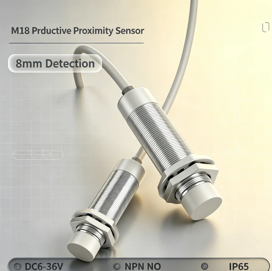 M18 Inductive Proximity Sensor LJ18A3 8mm NPN NO DC6 36V Waterproof Metal Switch For CNC Automation