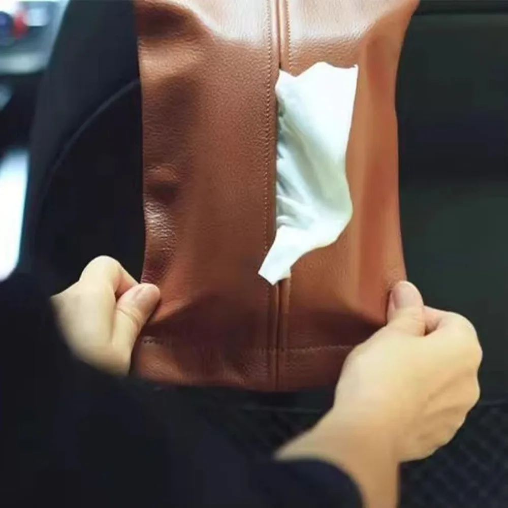 Mounted Design Face Towel Storage Bag Multi-Function Car Interior Car Storage Box Wall-mounted Tissue Cover Car Seat Area