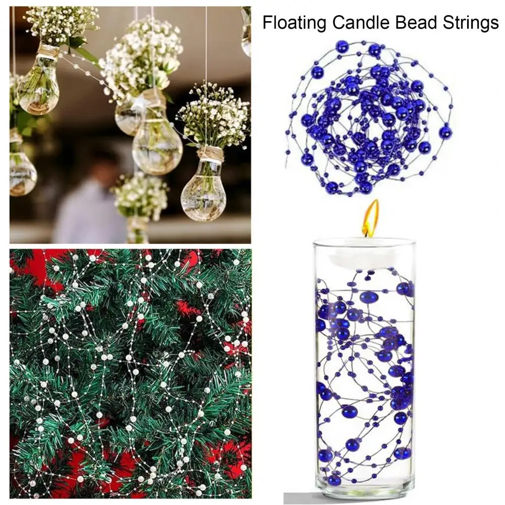 Corrosion-resistant Pearls Elegant Wedding Party Decorations Artificial Pearl Bead Strings Floating for Centerpieces for Crafts