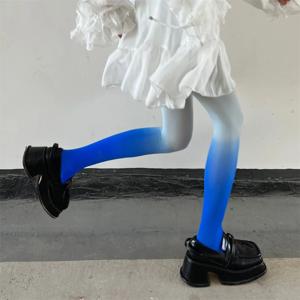 80D Лолита градиент женские сексуальные аниме чулки милые леггинсы весна осень устойчивость к зацеплению цветные колготки для девочек колготки