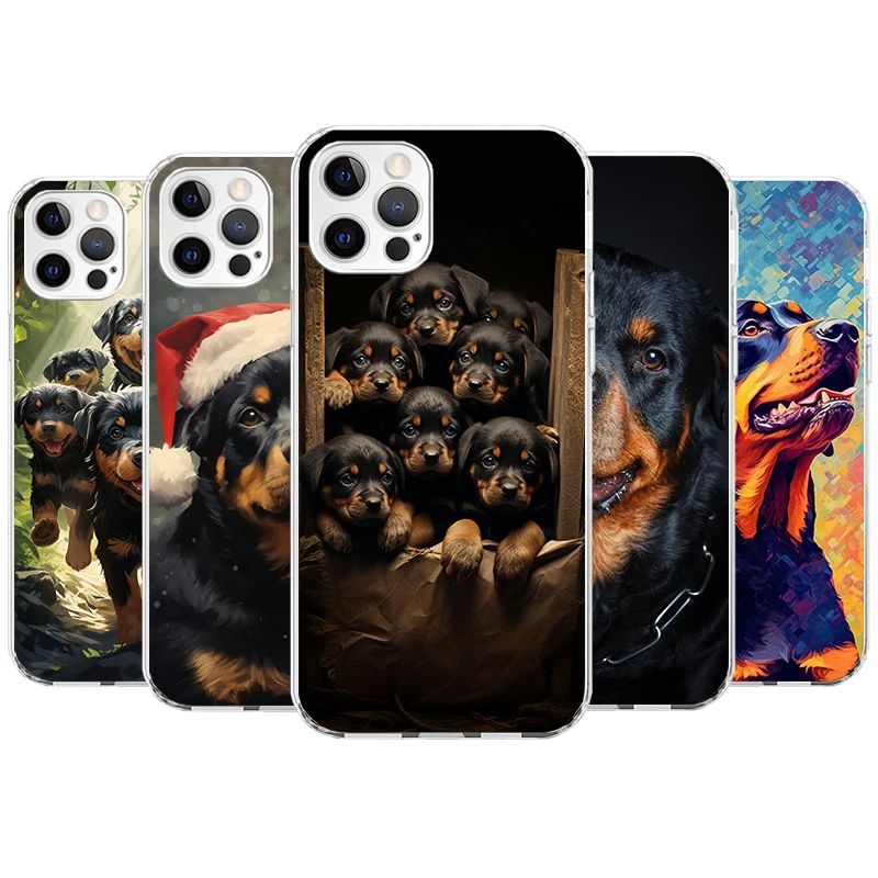 Rottweiler Dog Rottie Phone Phone Case For Apple iPhone 11 12 13 14 15 16 Pro Max 7 X XS 8 Plus + Mini SE Customized Print Soft 