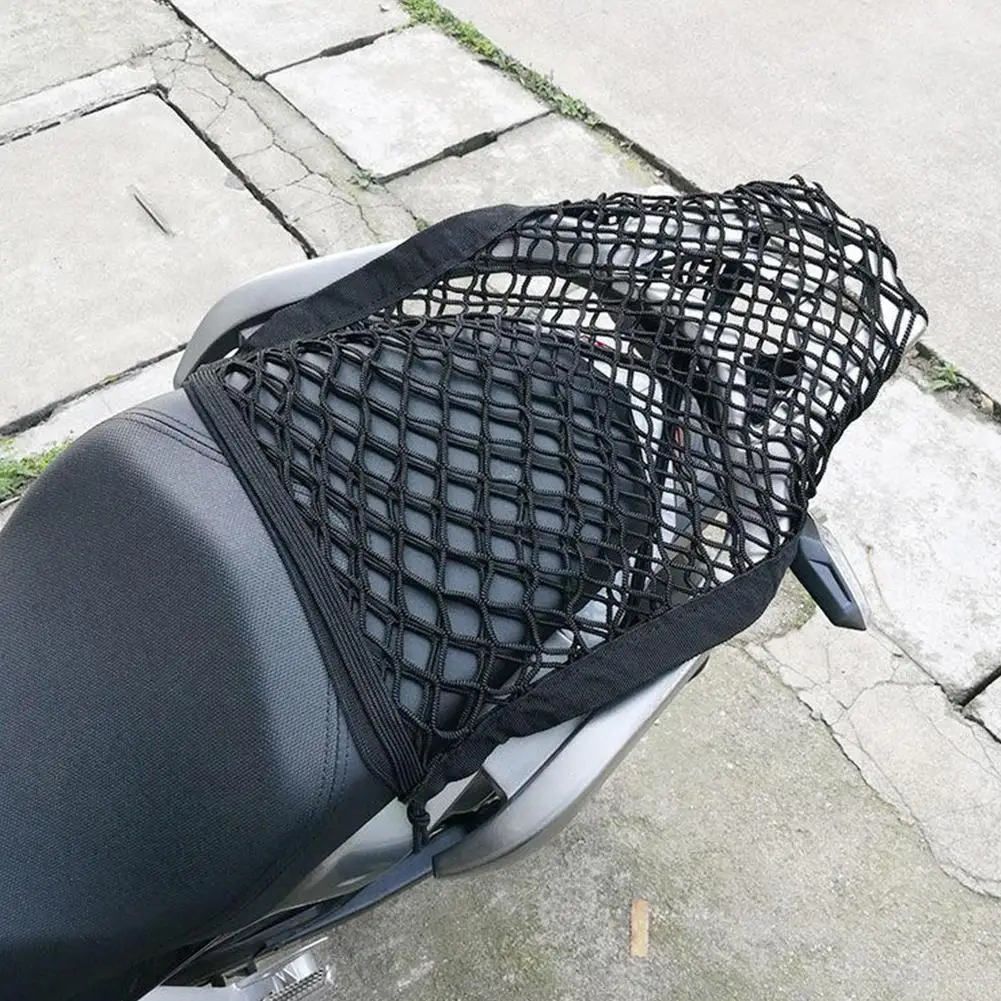 2pcs Motorcycle Luggage Net Hook Hold Bag Cargo Bike Scooter Mesh Storage Bag Fuel Tank Luggage Equipment