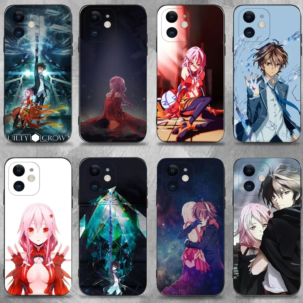 

Guilty Crown Yuzuriha Inori Phone Case For iPhone 16,15,14,13,12,11 Plus,Pro Max,XS,X,XR,SE,Mini,8,7,Soft Silicone Black Cover