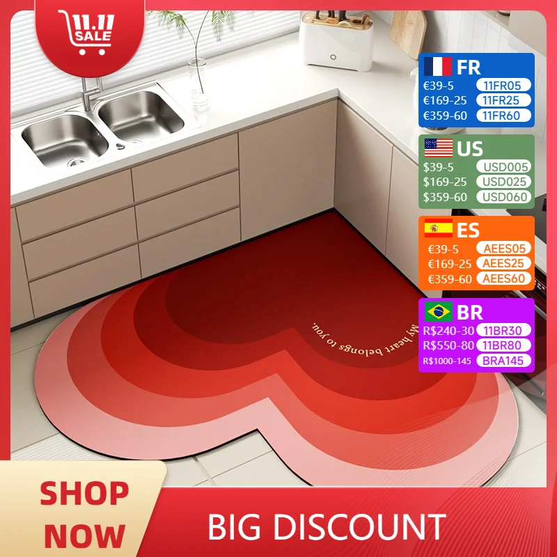 Kitchen Floor Carpet Anti-fouling Oil-proof Balcony Rug Home Scratch-resistant Wear-Resistant PVC Leather Washable Floor Mat 러그