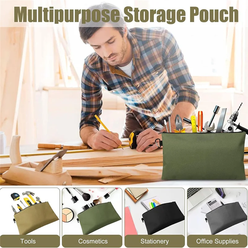 Сумка для инструментов ABNG, маленькая сумка для инструментов 12 дюймов, 6 шт., многофункциональная сумка-органайзер для хранения с подвесной молнией