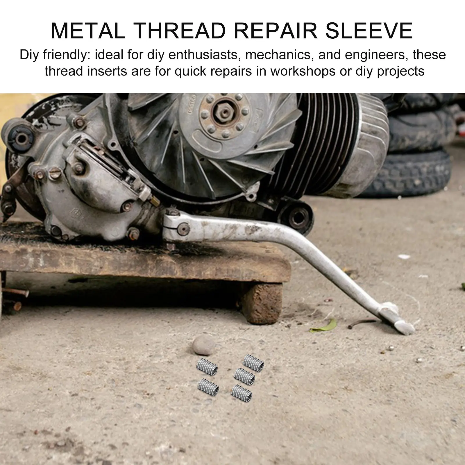 10Pcs 304 Slotted Thread Insert Reducer Nut for Internal External Thread Conversion Repair Reinforcement Sleeve Fastener Kit