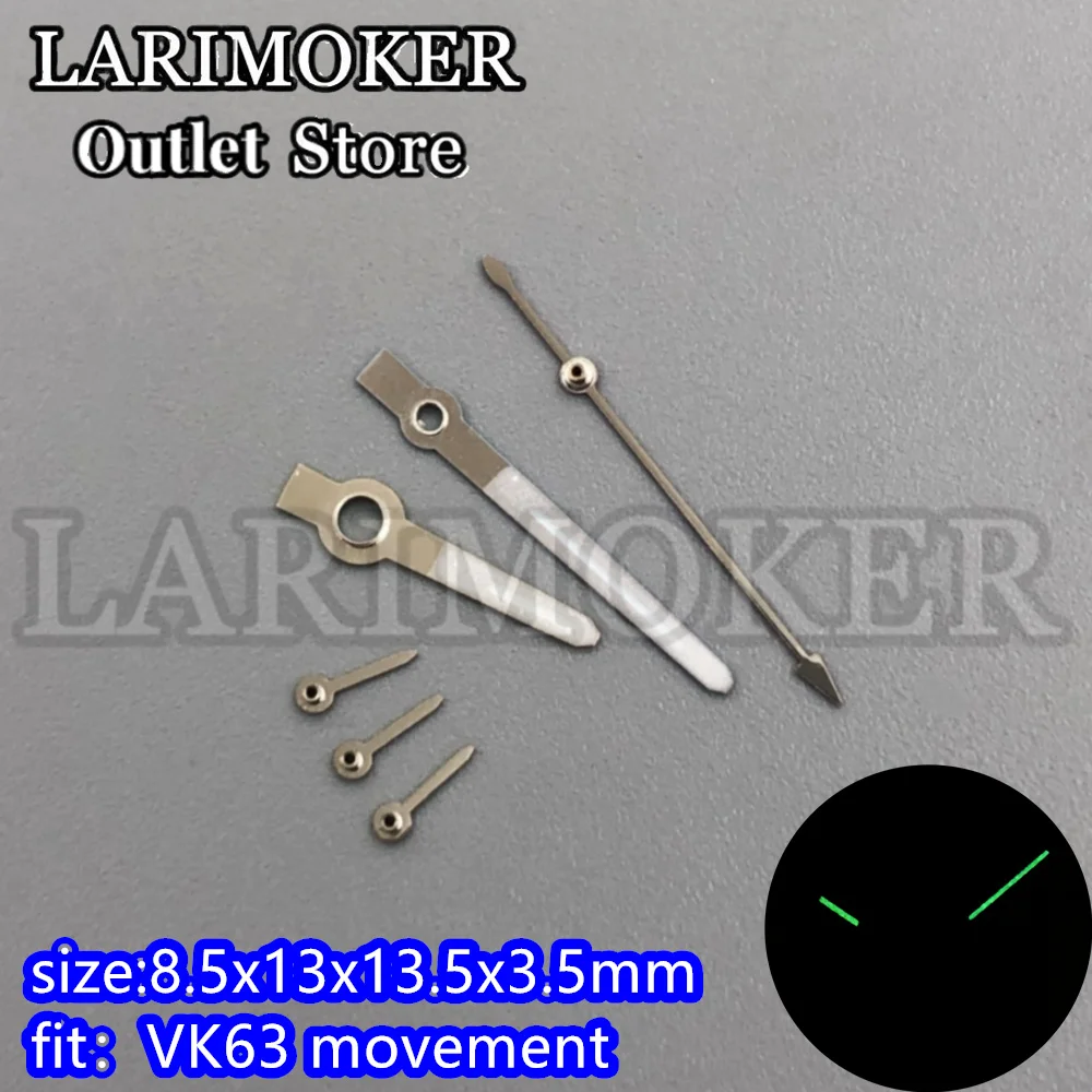 LARIMOKER Multicolor Pink Bule Yellow Silver Green Watch Hands Watch Accessories fit VK63 Quartz movement