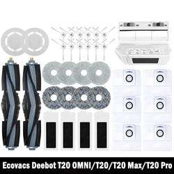 Accesorios para Ecovacs Deebot T20 OMNI/T20/T20 Max/T20 Pro, cepillo lateral principal, paño de fregona, filtro HEPA, reemplazo de bolsa de polvo