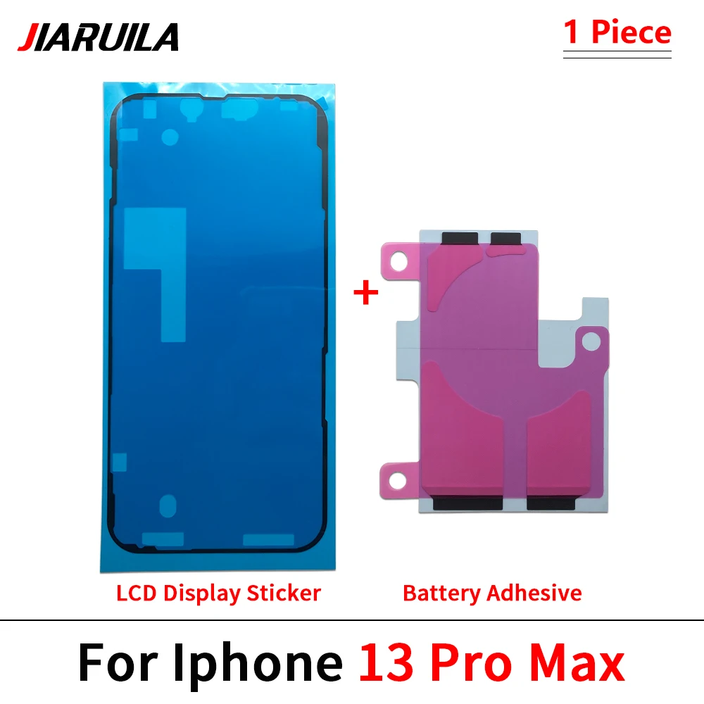 شاشة لاصقة مقاومة للماء للبطارية لهاتف آيفون 13 14 15 برو ماكس 16 بلس ملصق عرض لاصق LCD شريط إطار الختم