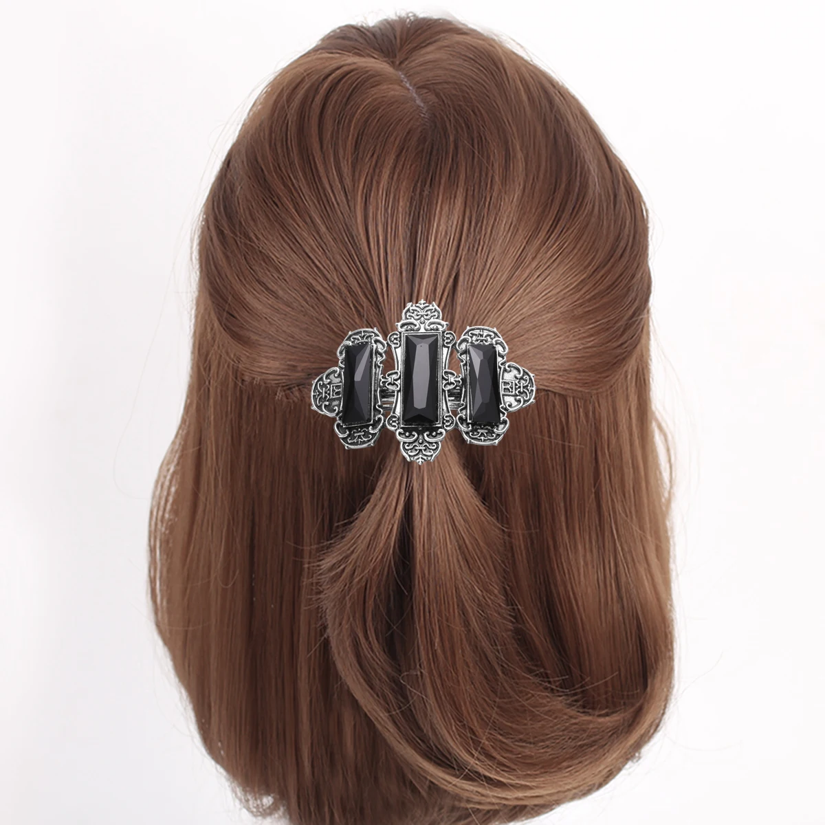 

Diamond Hair Ponytail Clips Rhinestones Fashion Hairpin Hair Clips For Ponitail Green Durable Material Travel Outing Gift
