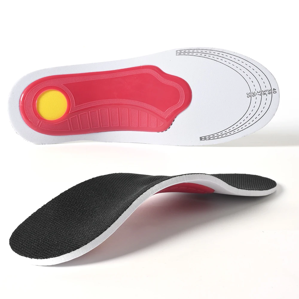 Orthotic Insoles with Arch Support for Flatfoot - Orthopedic Foot Cushioning to Ease Air Movement Pressure Damping