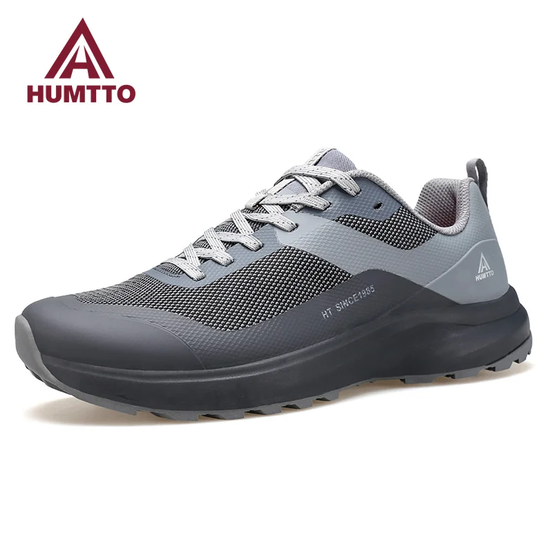 HUMTTO Sneakers for Men Luxury Designer Men\'s Sports Shoe Breathable Gym Running Shoes Mens Cushioning Black Man Tennis Trainers