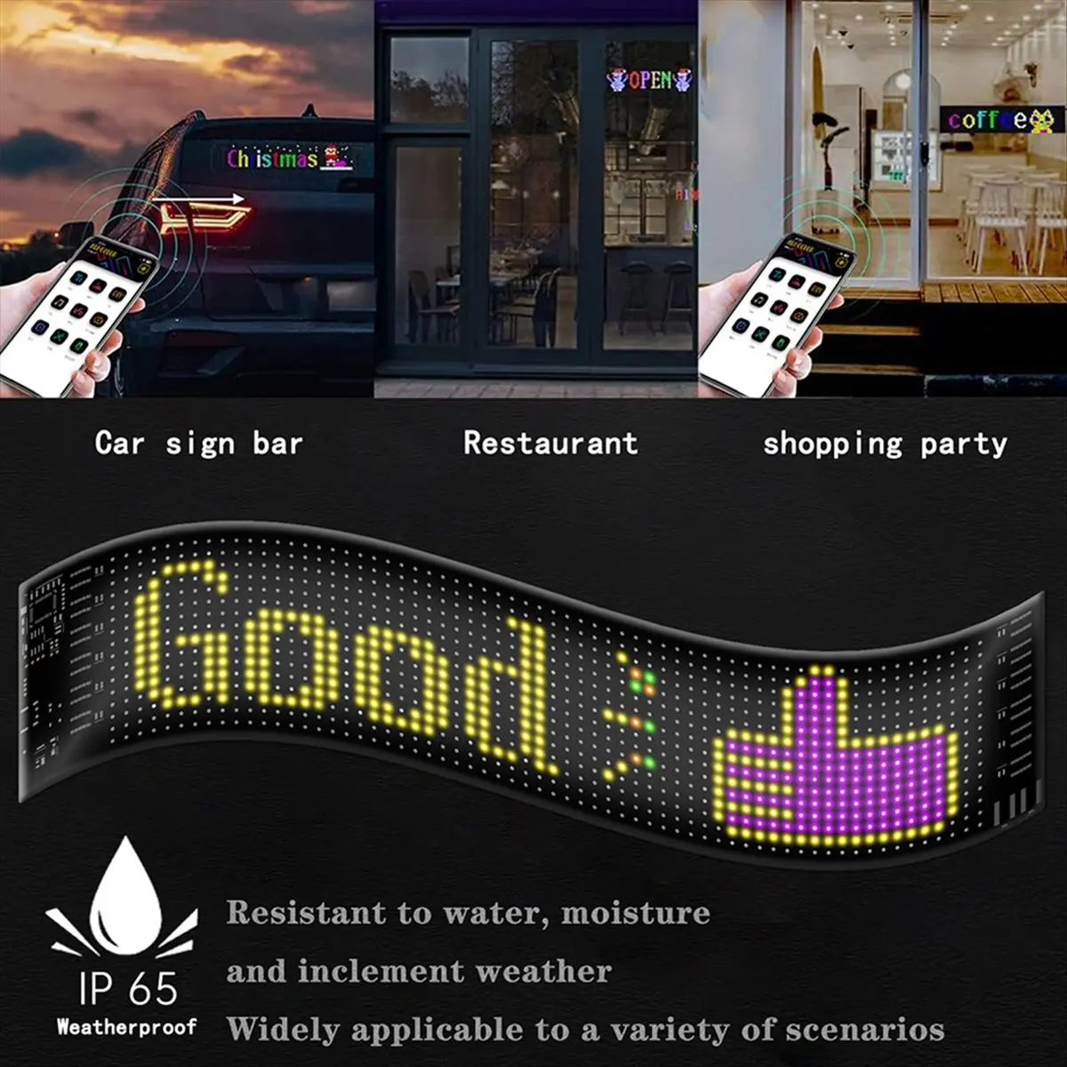 !【New Factory 】Car LED Logo APP LED Matrix Pixel Panel Night Light DIY Programmable Flexible LED Display for Car Truck Accessori