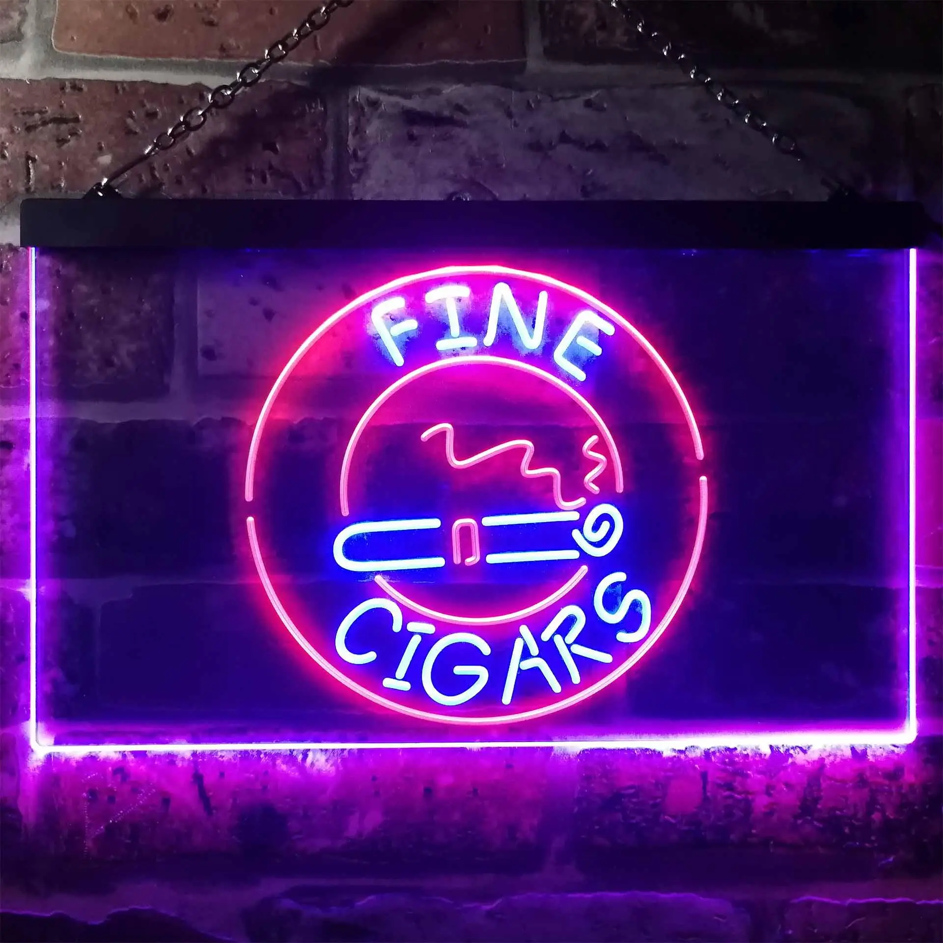 Fine Cigars VIP Room Dual Color Led Neon Sign st6-i3292
