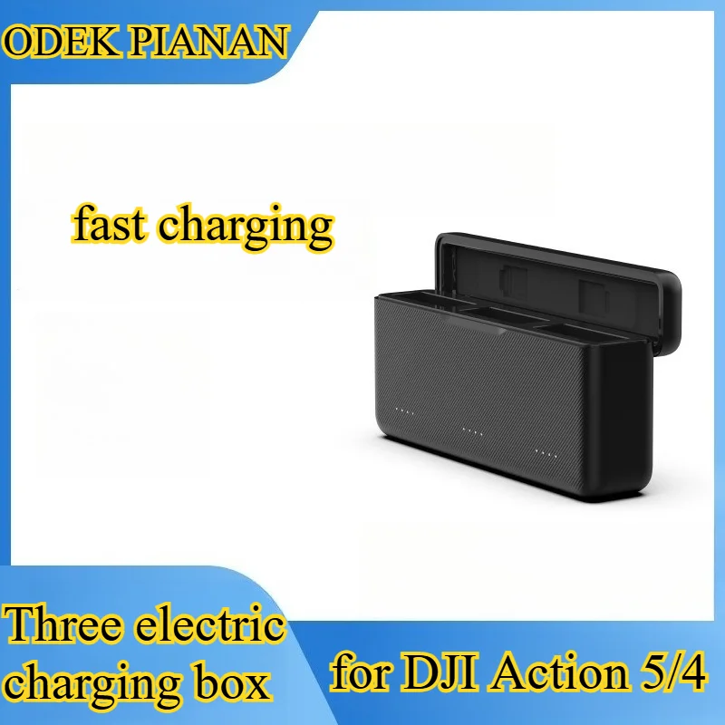 

for DJI Osmo Action 5/Action 4/Osmo 360 Battery Charger Box - Portable Triple Charging Station Fast PD Charging for 3 Batteries