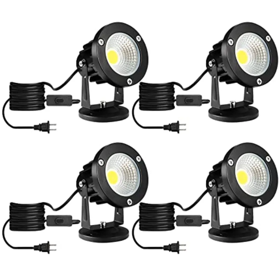 

Led Spotlights Outdoor Warm White 12W Spot Lights Indoor 120V Ceiling Light Landscape Lighting for Wall Pond Picture Garden Yar