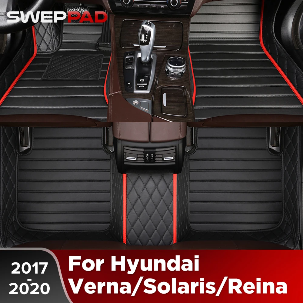 

For Hyundai Verna/Solaris/Reina Sedan (5-Seat) 2017-2020 19 18 Car Floor Mats All Weather Carpet Cover Floor Liners Interior