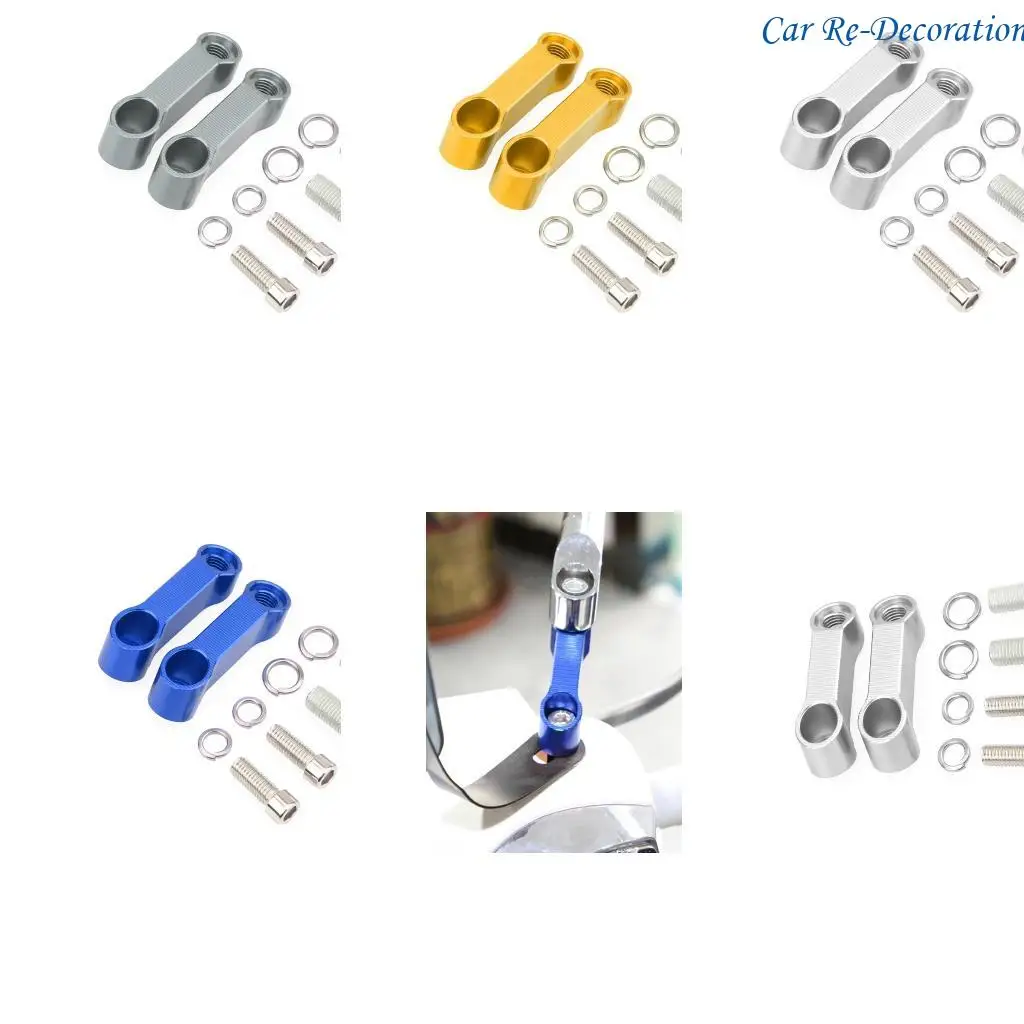 

R58D Motorcycle Mirror Risers Удлинение алюминиевая стойка повышает зеркала, продлевает видимость на 35 см для лучшего обзора и