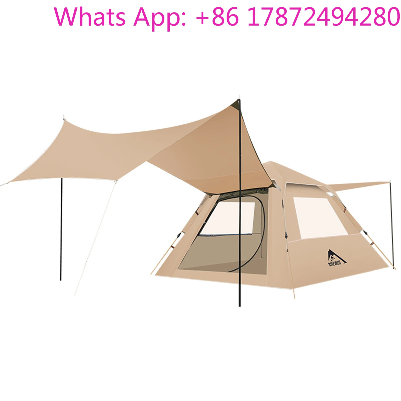 Outdoor Hiking Pop Up Tent Waterproof Oxford Cloth Automatic Set Up 1 Canopy Tent for Camping