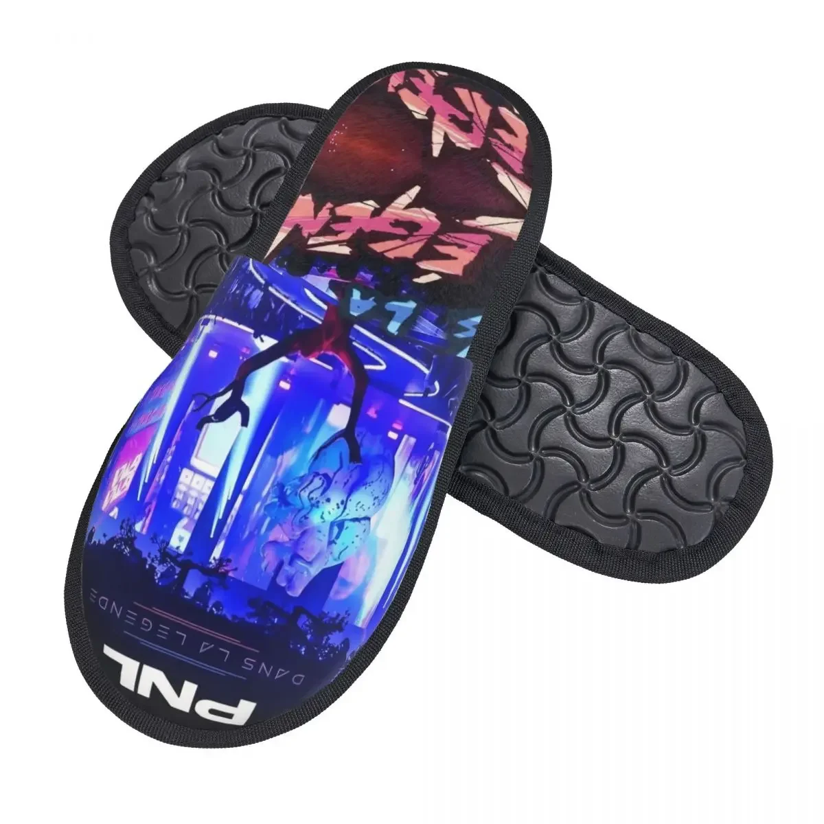 Custom French Rapper PNL QLF Cozy Scuff With Memory Foam Slippers Women Le Monde Chico   Bedroom House Shoes