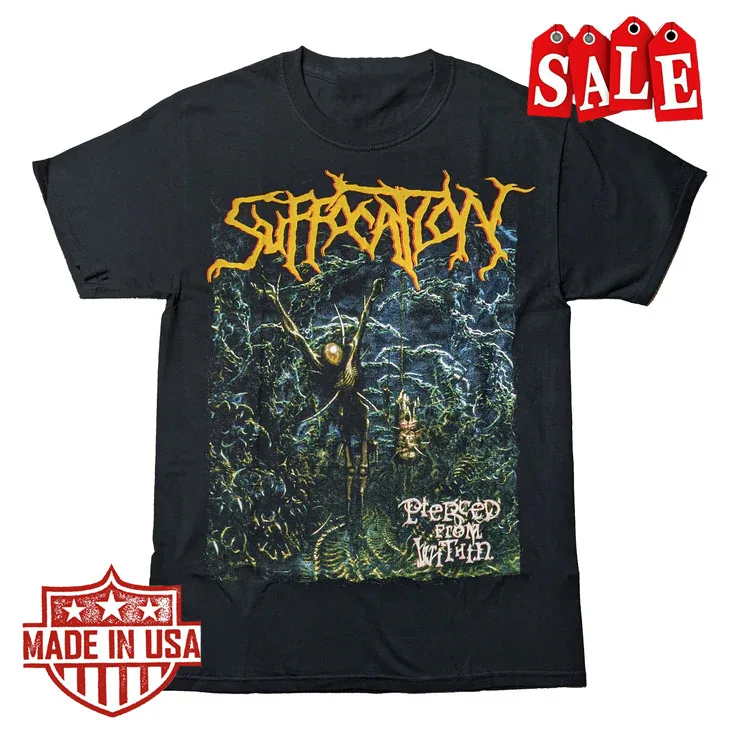 

Suffocation Pierced From Within T-Shirt Short Sleeve Black Men S to 2345XL AA469