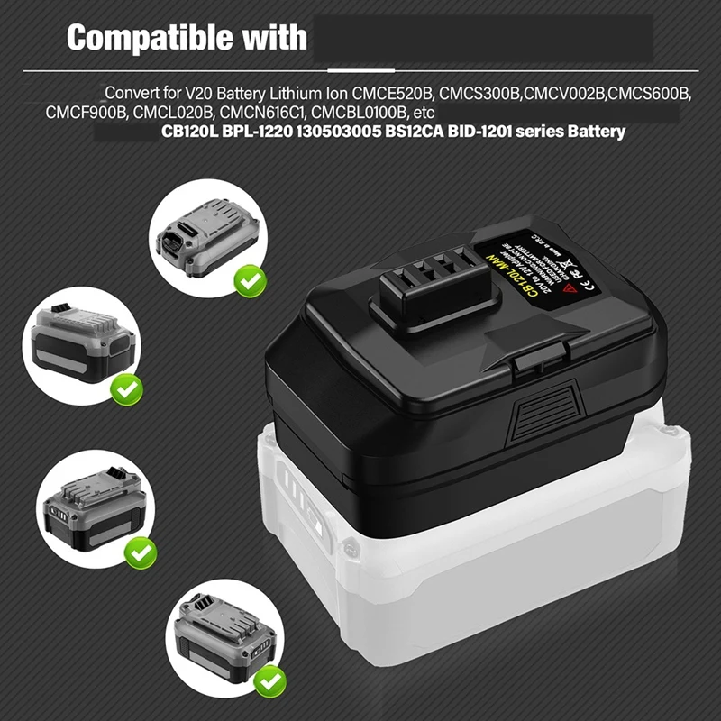 MT18HK Battery Adapter Converter For  18V Li- Batttery Cb120l To For Ryobi 12V Li- Cordlesspower Tools