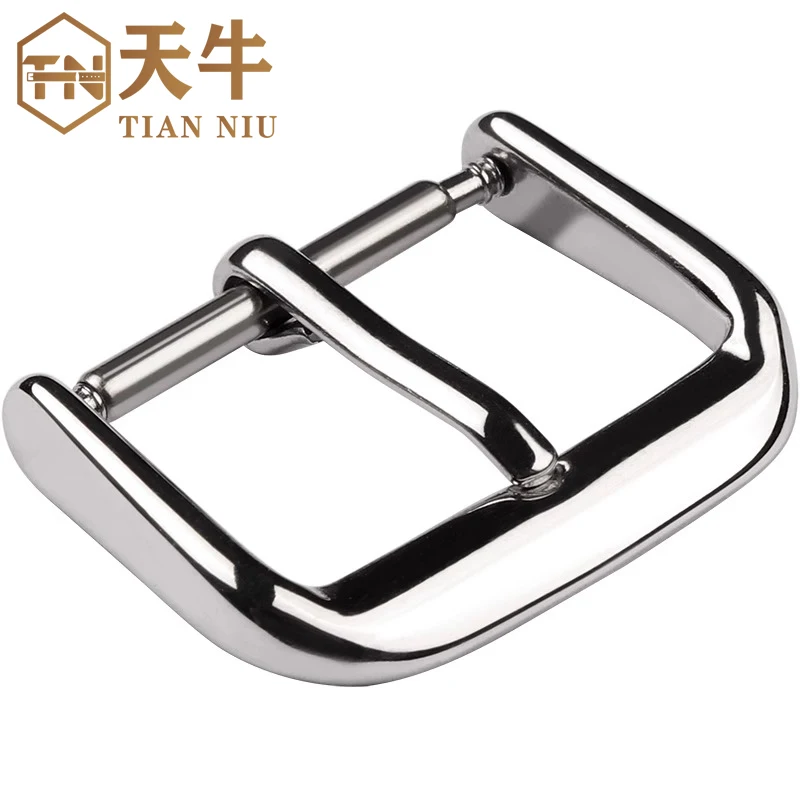 Silver Gold Rose gold Stainless Steel Watch Strap Buckle Polished Metal Watchband Clasp 6 10 12 16 18 20 22mm Watch Accessories